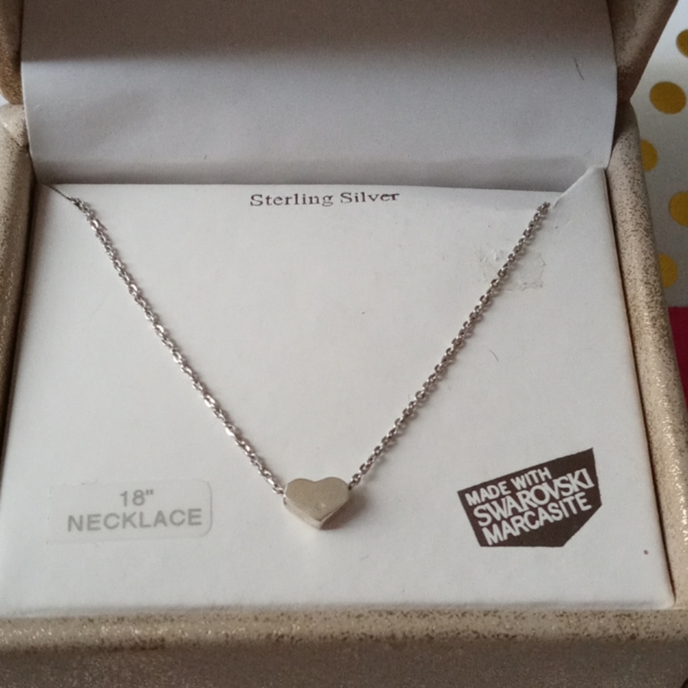 16 inch necklace made with Swarovski marcasite